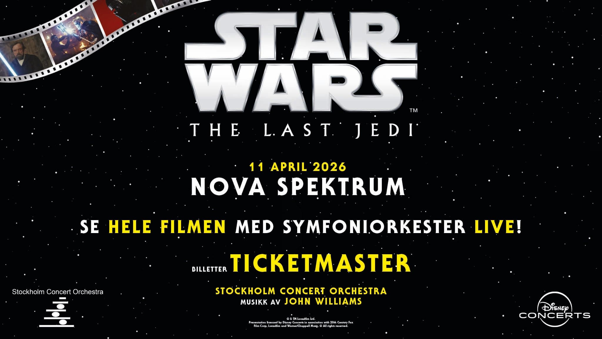 Star Wars: The Last Jedi Live In Concert — 1 upcoming tour date and ticket alerts on Yoink